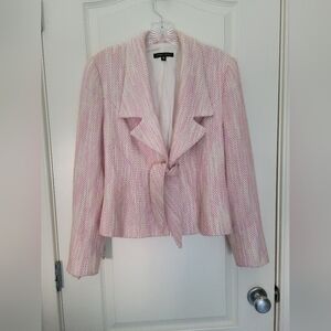 Tempo Paris Synthetic Blend Pink & Creme Jacket